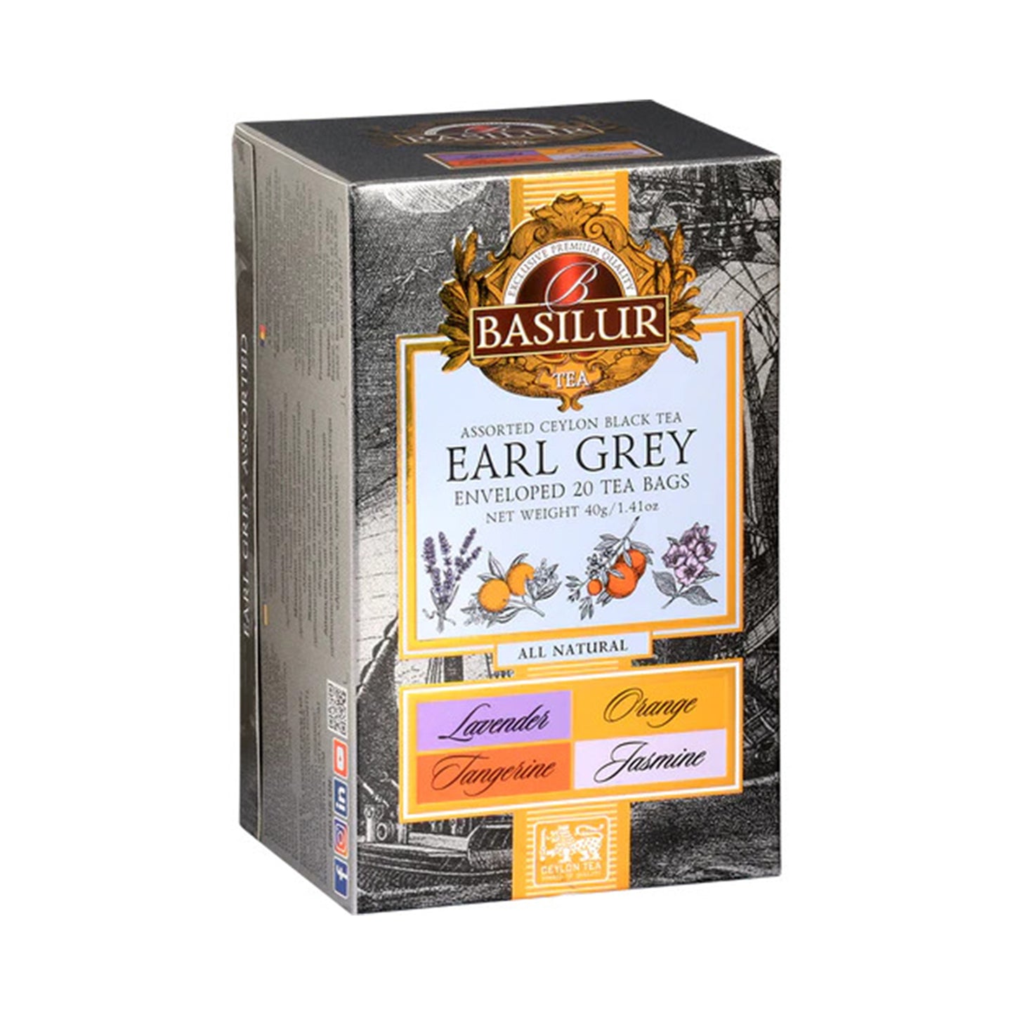 Basilur Earl Grey Collection (40g) 20 Teposer