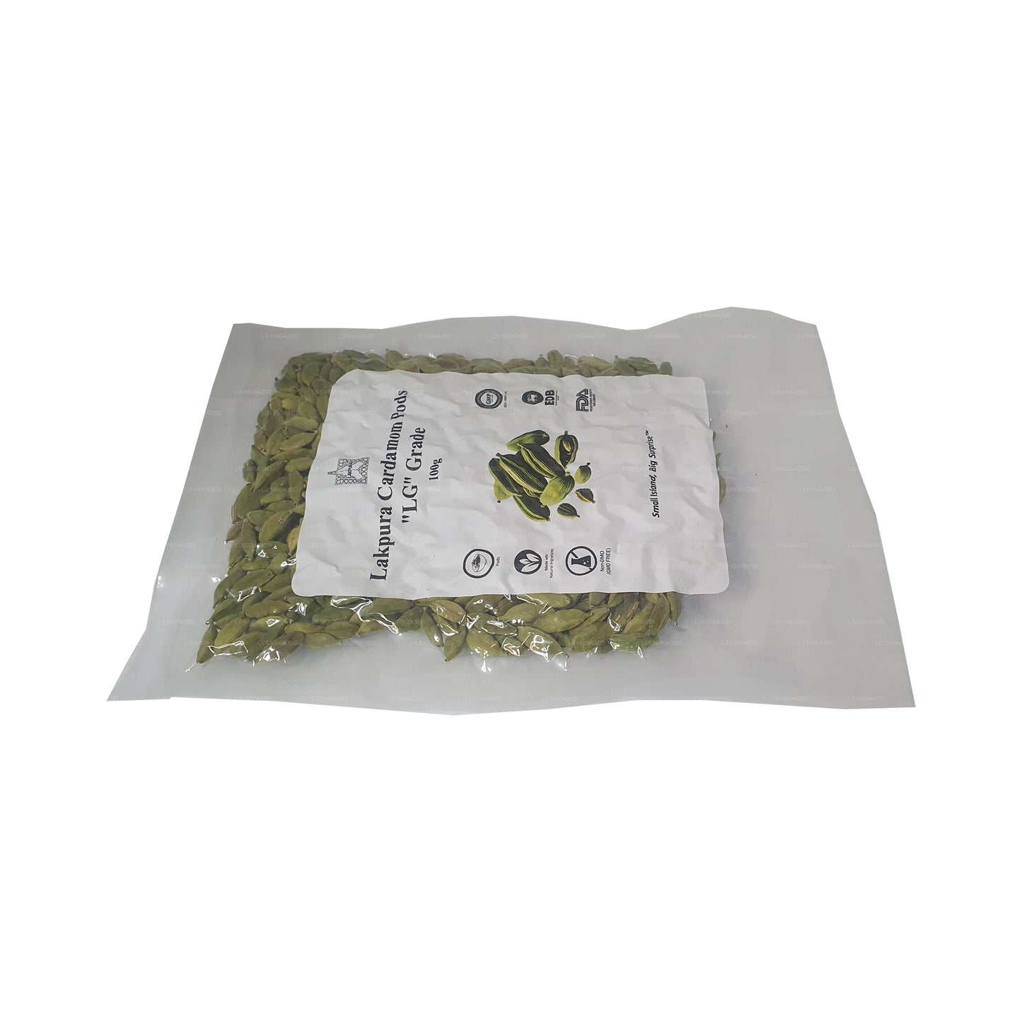 Lakpura kardemomme Pods „LG“ Grade (100g) Box