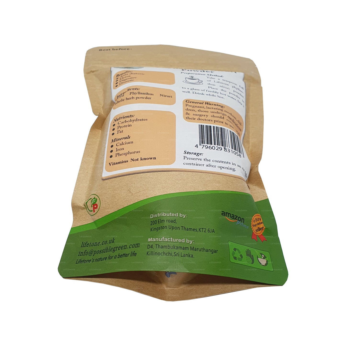 Lifetone Phylanthus Niruri pulver (100 g)