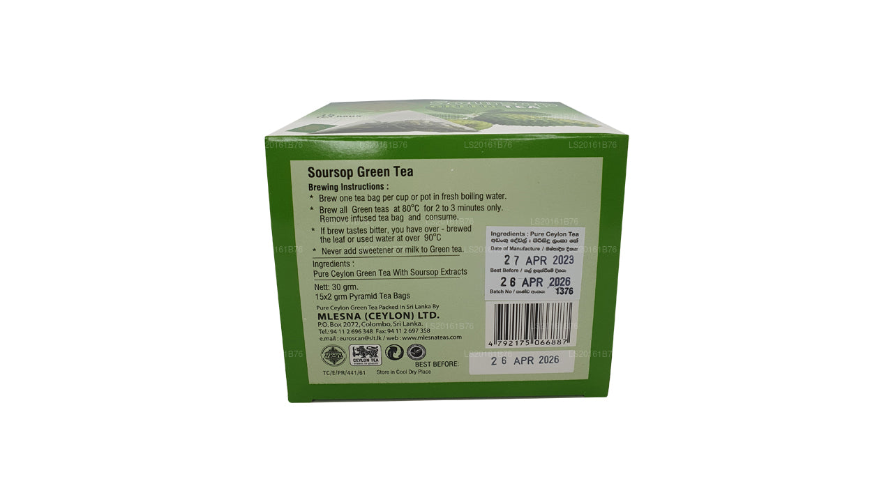 Mlesna Soursop grøn te (30g) 15 teposer