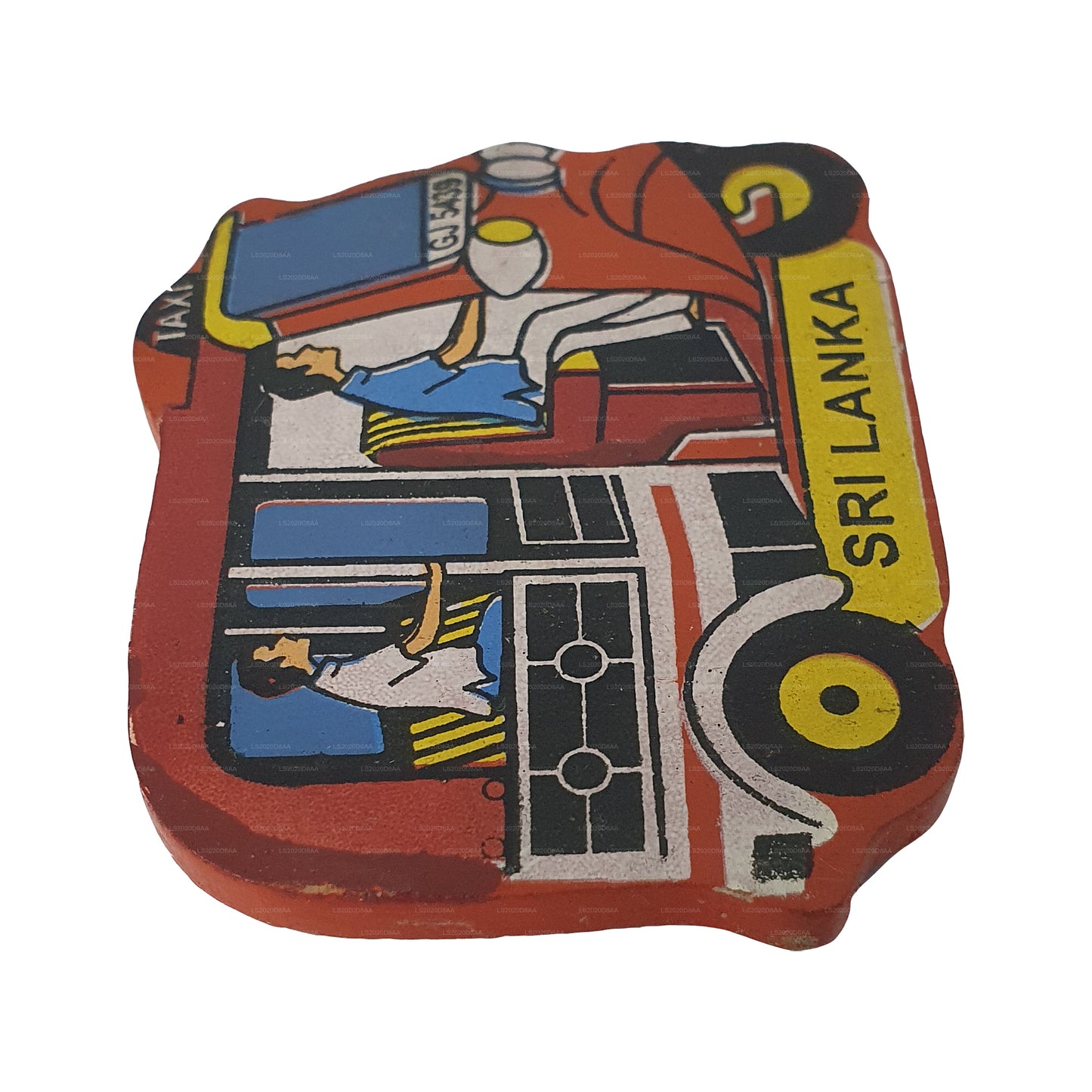 Sri Lankas Red Tuk Tuk køleskabsmagnet