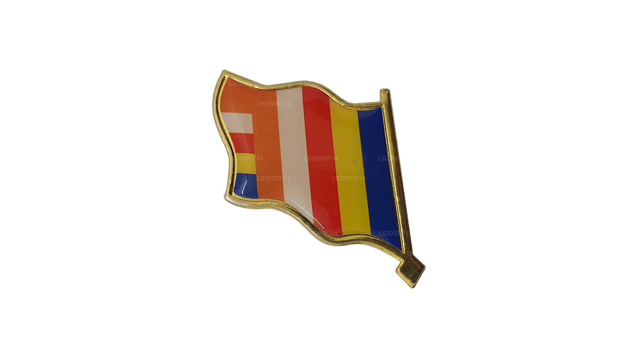 Sri Lankan Buddhist Flag Lapel Pin (Design B)