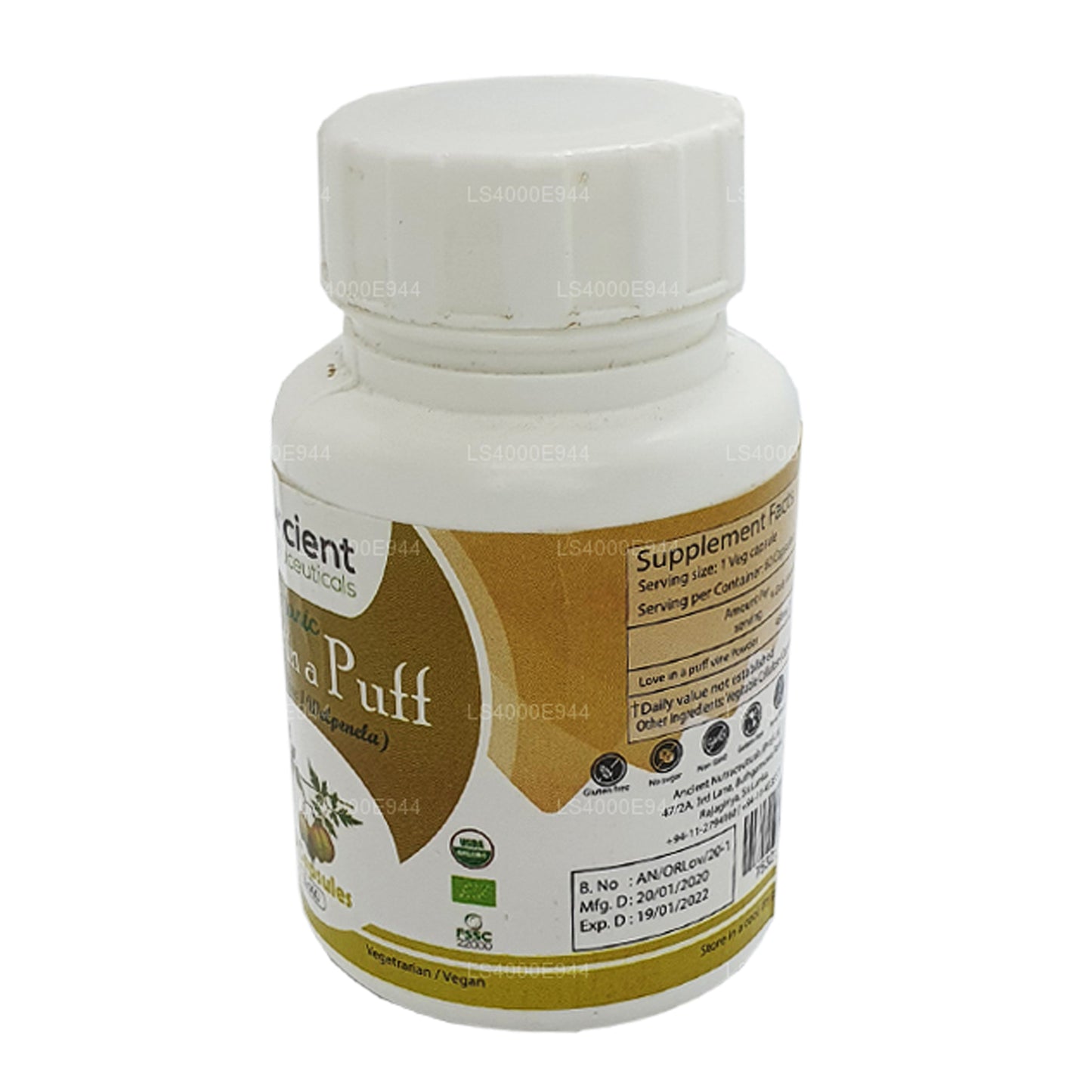 Gamle Nutraceuticals Kærlighed i en Puff Caps (60 Caps)