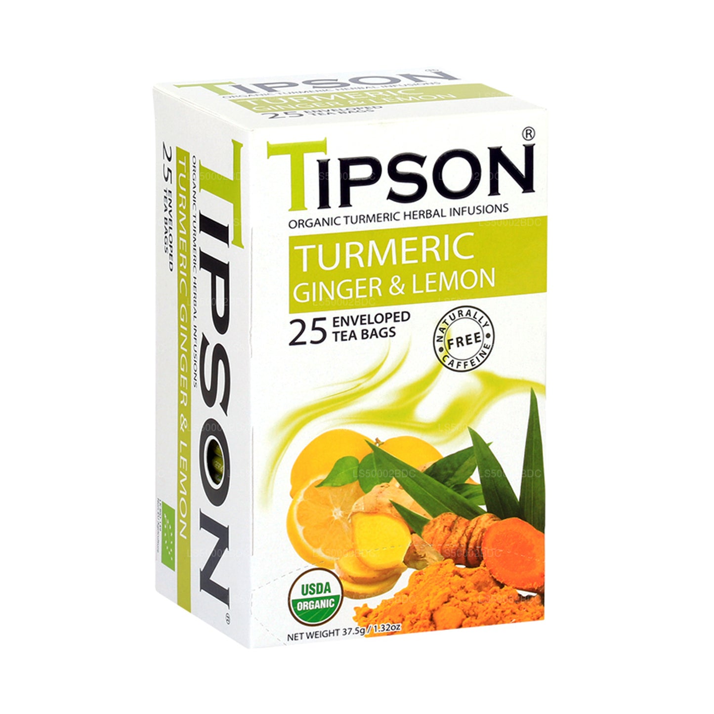 Tipson Te Økologisk Gurkemeje Ingefær & Citron (37,5 g)