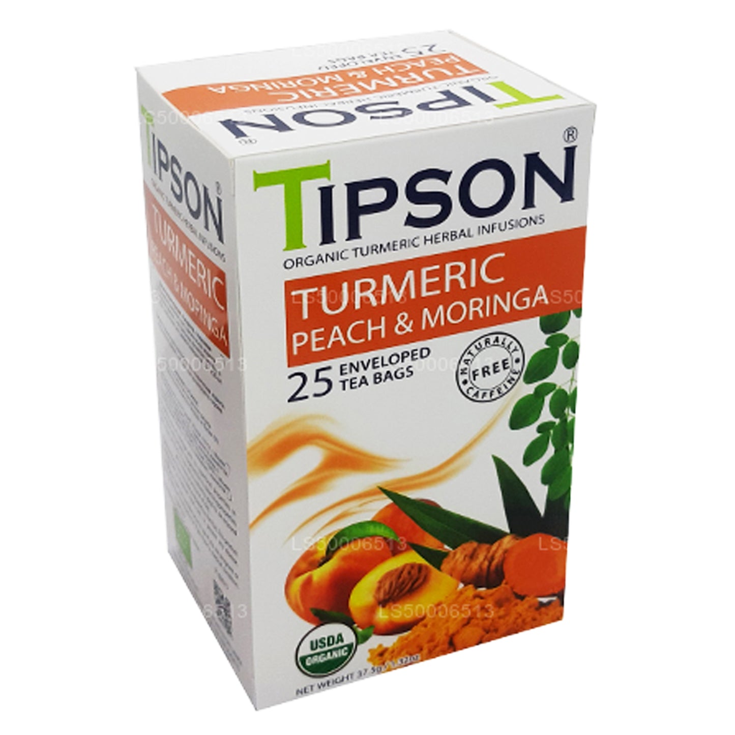 Tipson Tea Organisk Gurkemeje Fersken og Moringa (37,5 g)