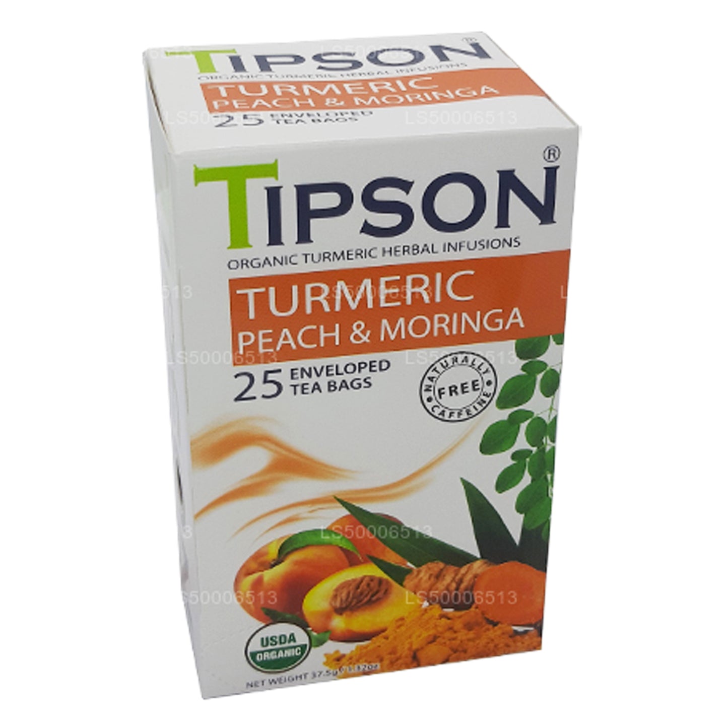 Tipson Tea Organisk Gurkemeje Fersken og Moringa (37,5 g)