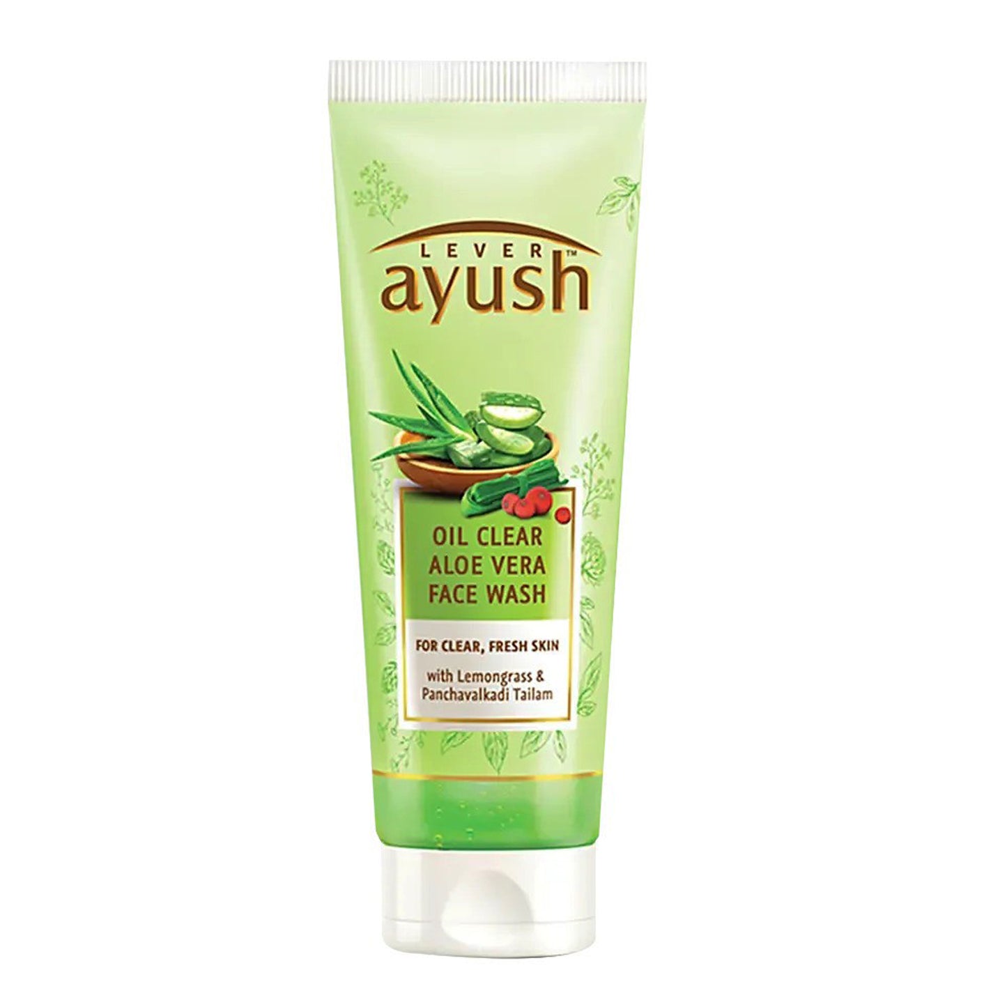 Ayush naturlig ayurvedisk olie klar Aloe Vera ansigtsvask (80 g)