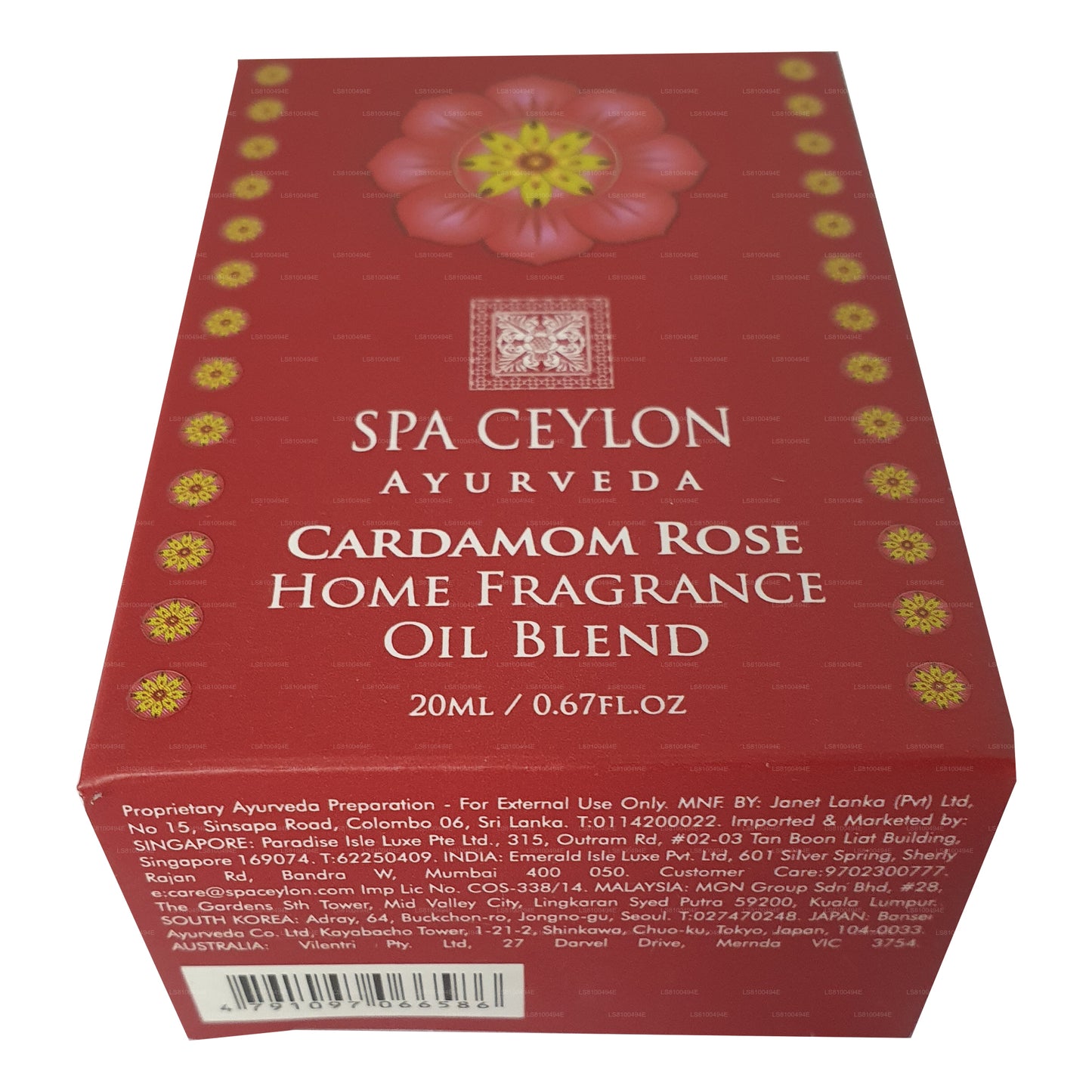 Spa Ceylon Kardemomme Rose - Hjem Aroma Blend (20ml)