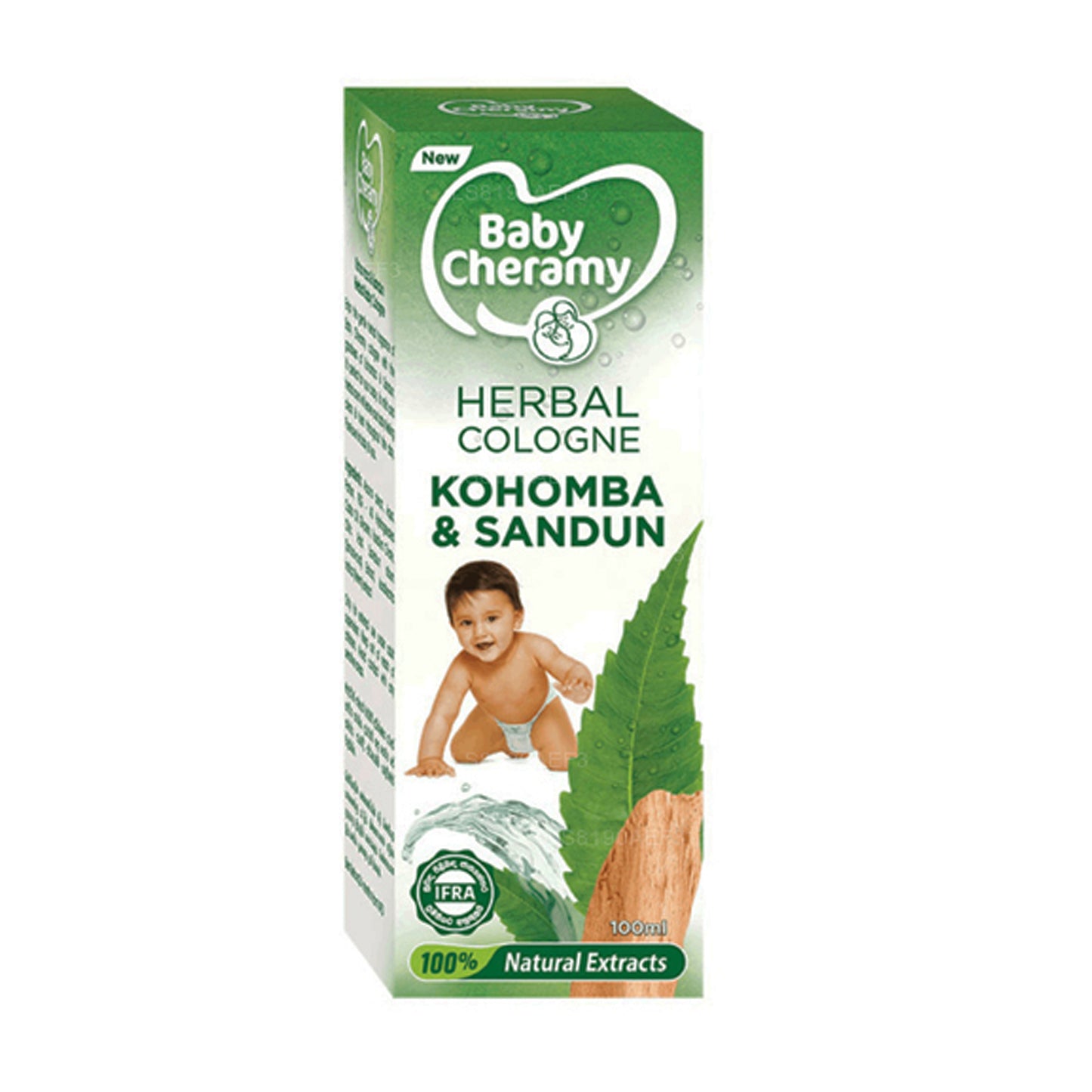 Baby Cheramy Urte Kohomba og Sandun Cologne (100 ml)