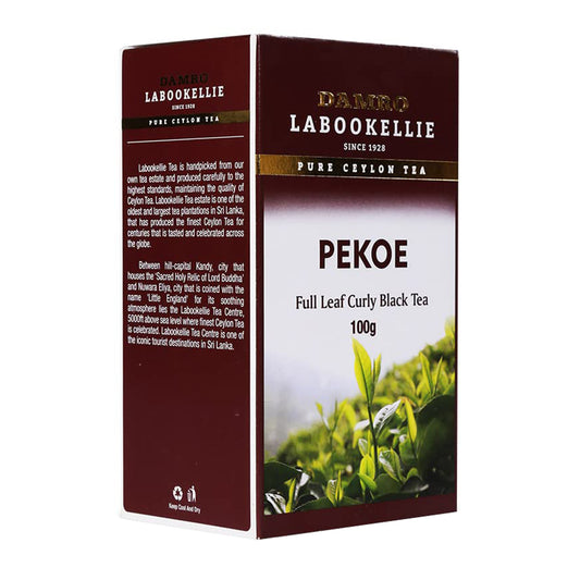 DG Labookellie PEKOE Full Leaf Curly Black Tea (100g)