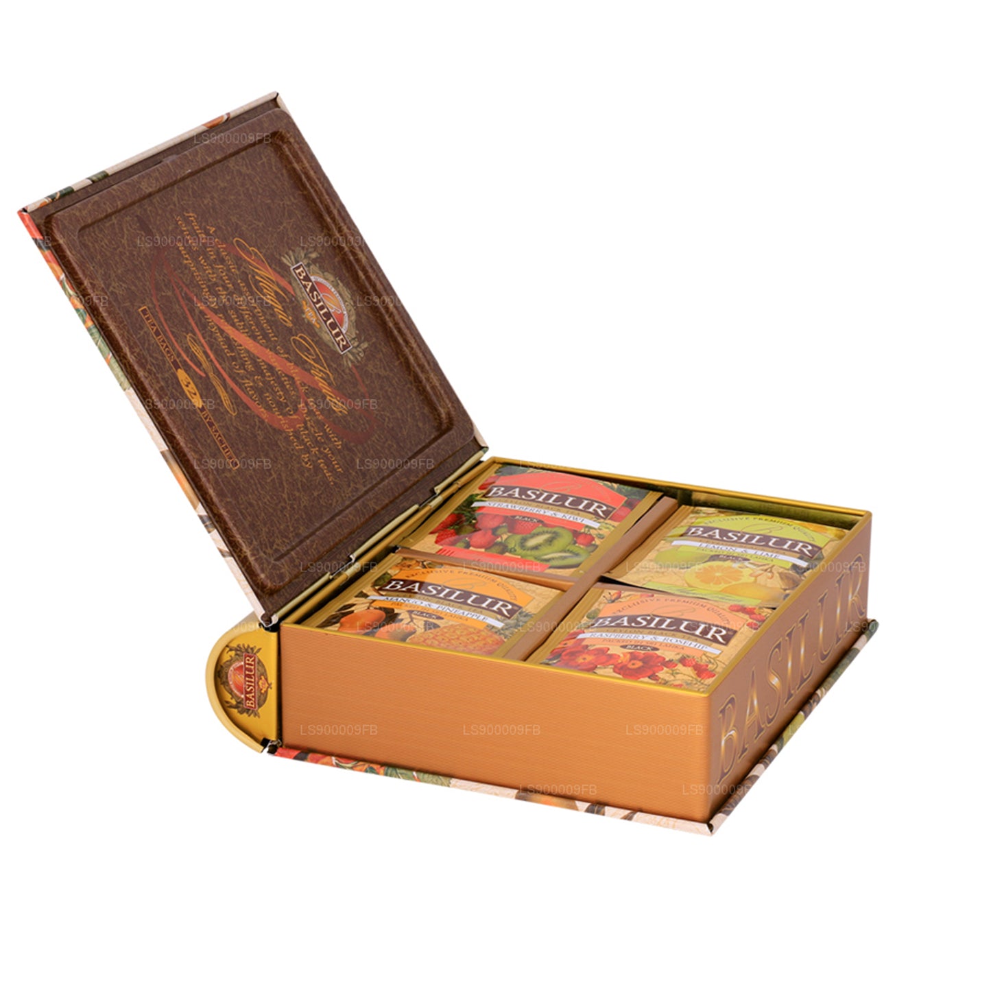 Basilur tebog „Magiske frugter assorteret“ (64 g) Caddy