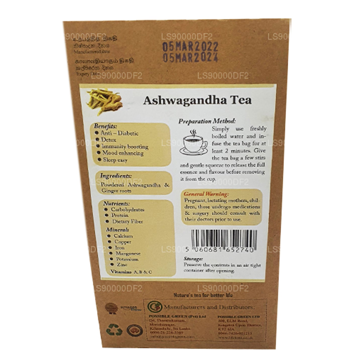 Lifetone Ashwagandha te (40 g)