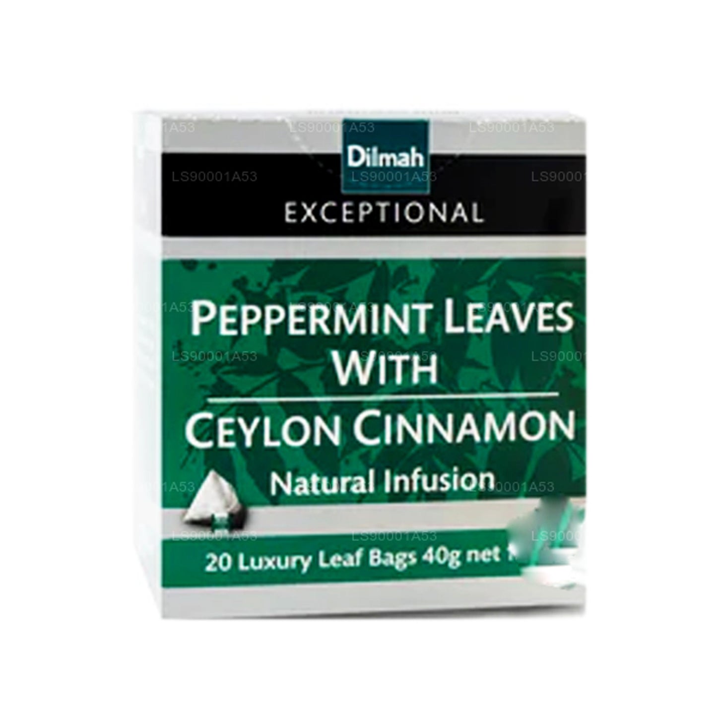 Dilmah Enestående pebermynte blade med Ceylon kanel (20 blade teposer)