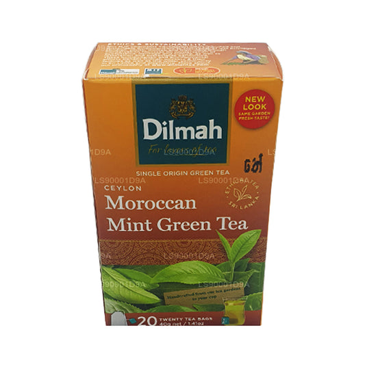 Dilmah Ceylon Marokkansk Mint Grøn Te (40g) 20 Teposer