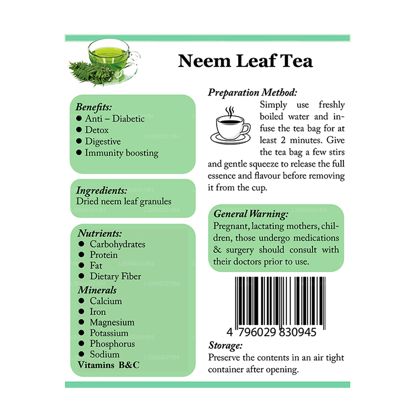 Lifetone Neem Leaf Tea (30 g)