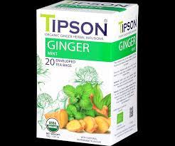 TIPSON - HERBAL â€“ GINGER - BOX - FTBH - F&PE - ORGANIC â€“ GINGER MINT (30g)