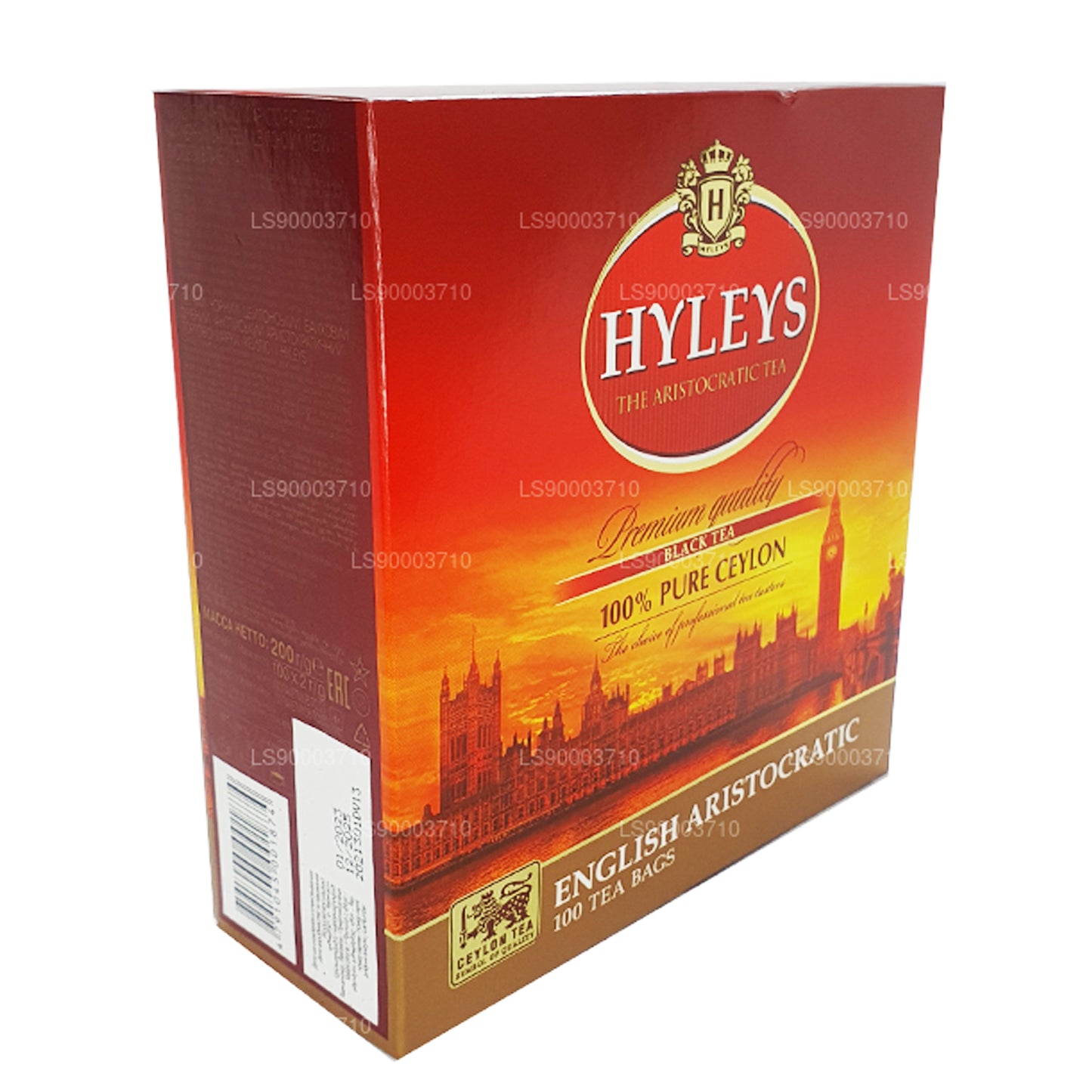 HYLEYS Premium kvalitet sort te 100 te Bages (200 g)