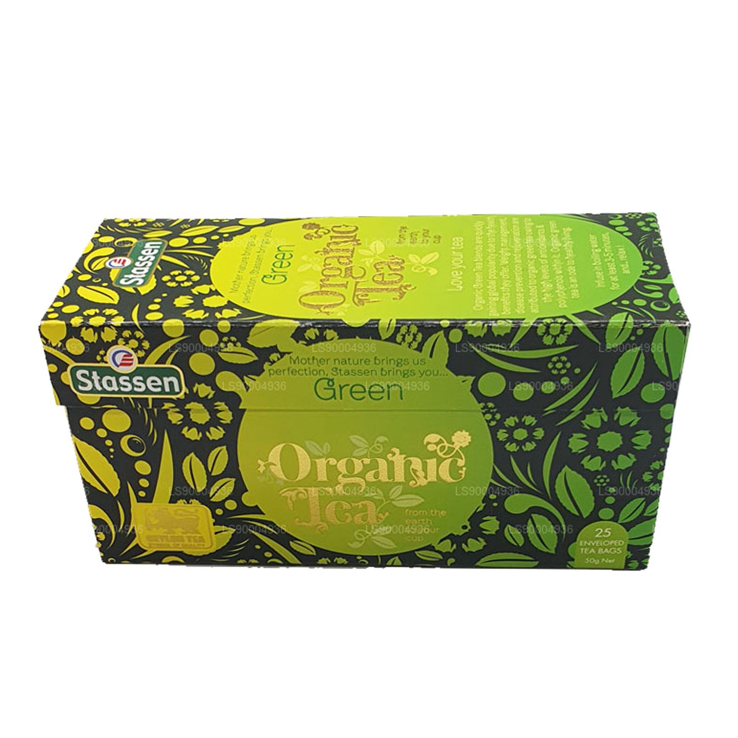 Stassen grøn økologisk te (50 g) 25 teposer
