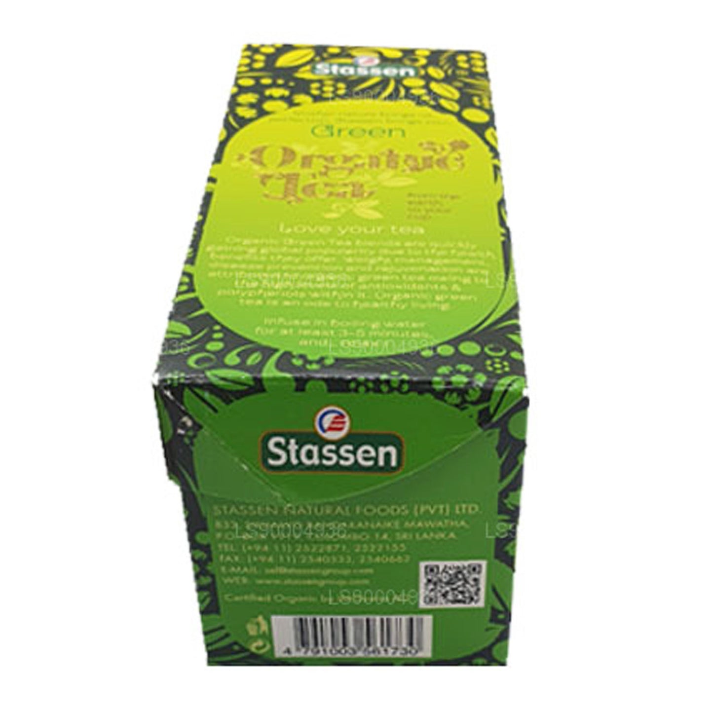 Stassen grøn økologisk te (50 g) 25 teposer