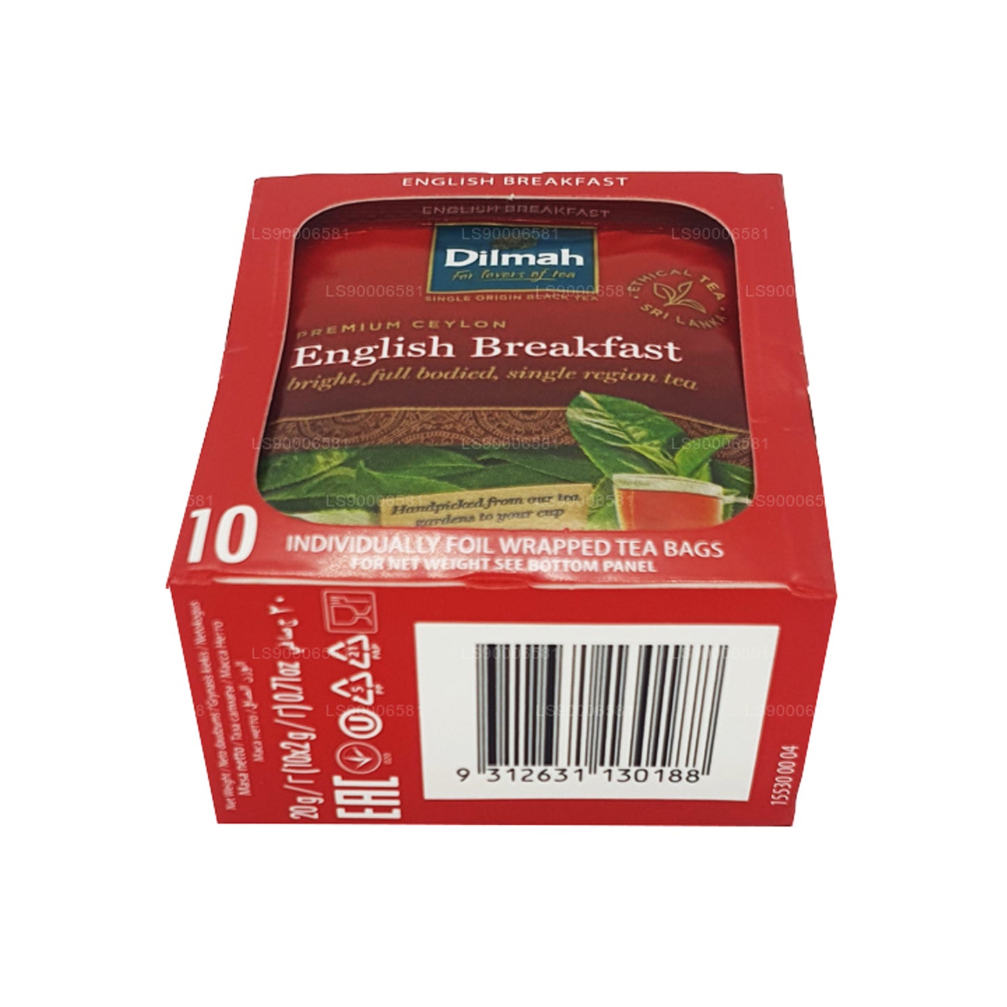 Dilmah engelsk morgenmad te (20 g) 10 individuelt folie indpakket teposer