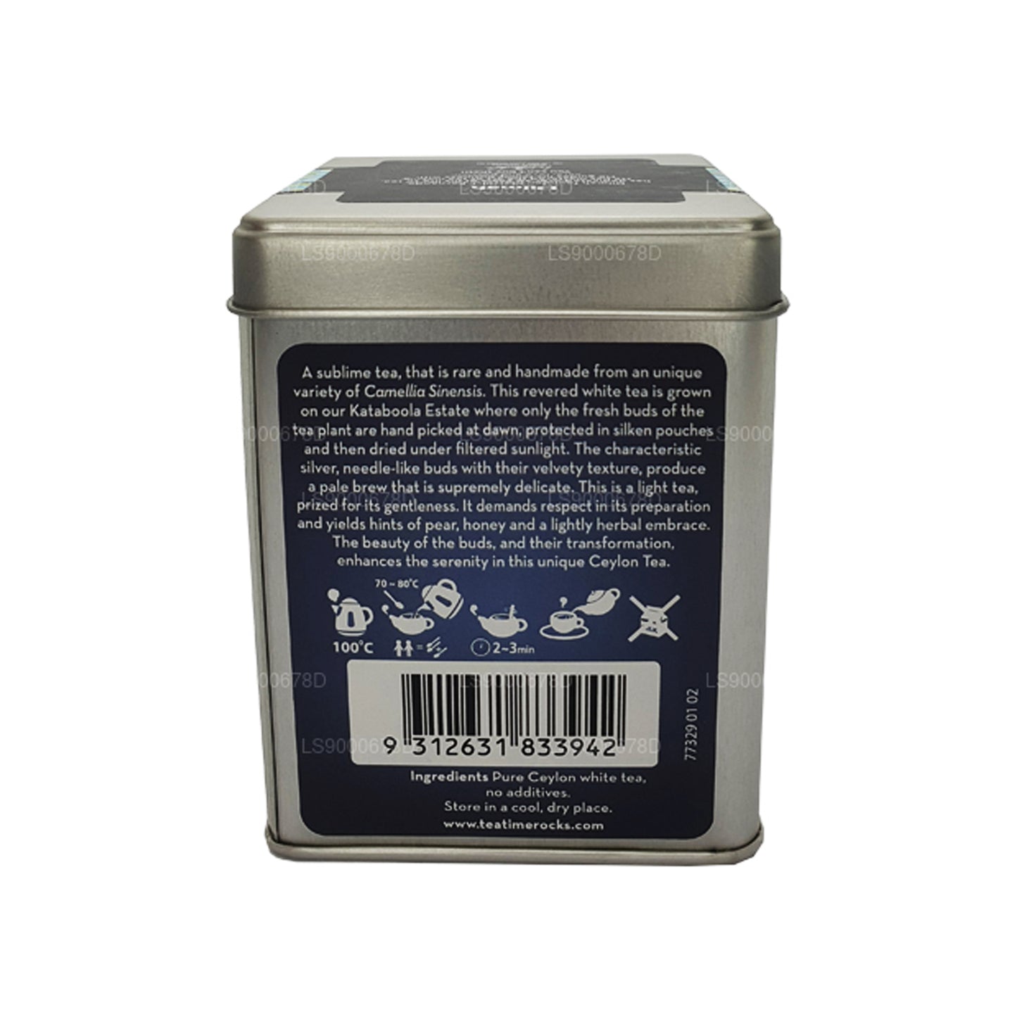 Dilmah Ceylon Silver Tips Hvid te (40 g) Caddy løs te