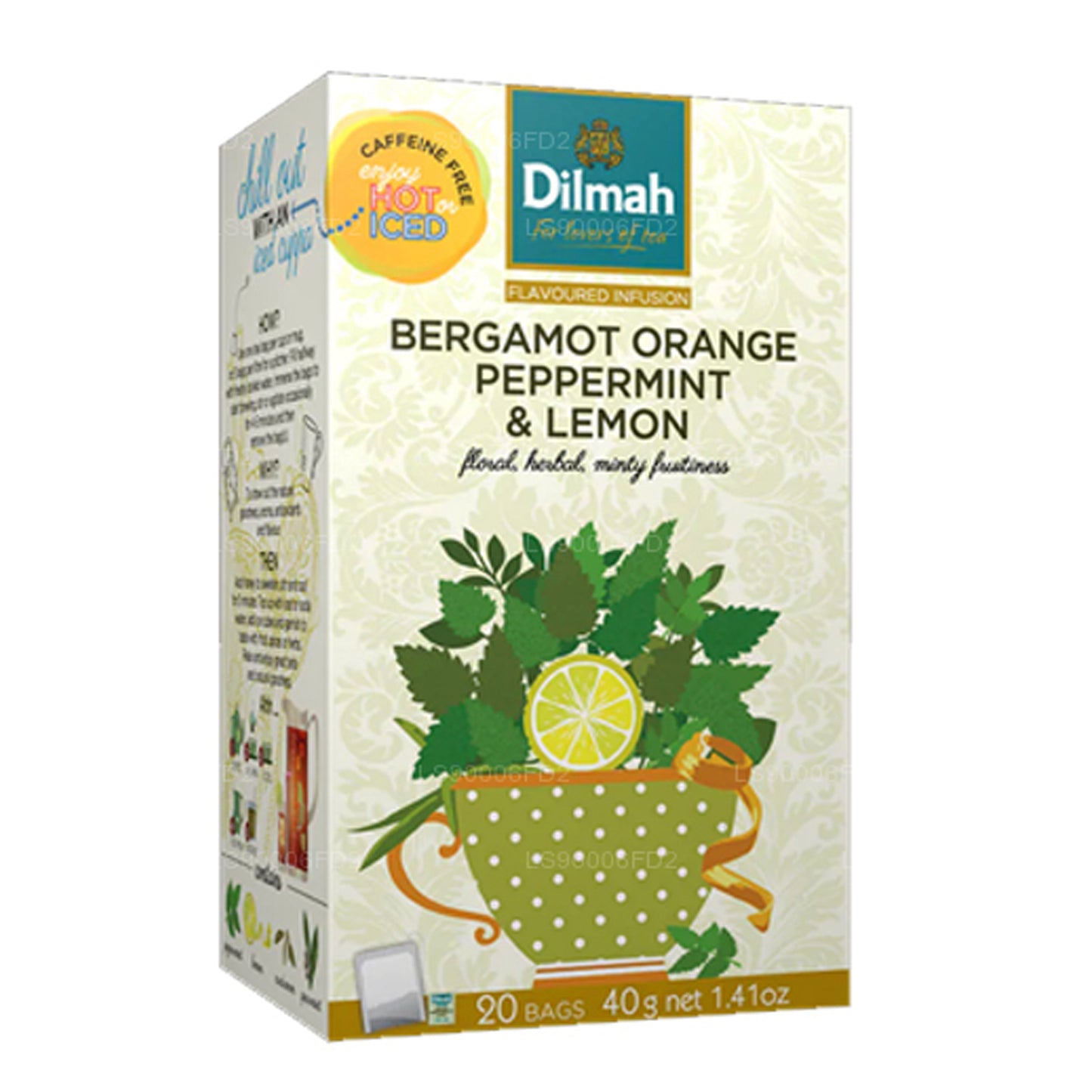 Dilmah Bergamot Orange Pebermynte & Citron naturlig infusion (20 teposer)