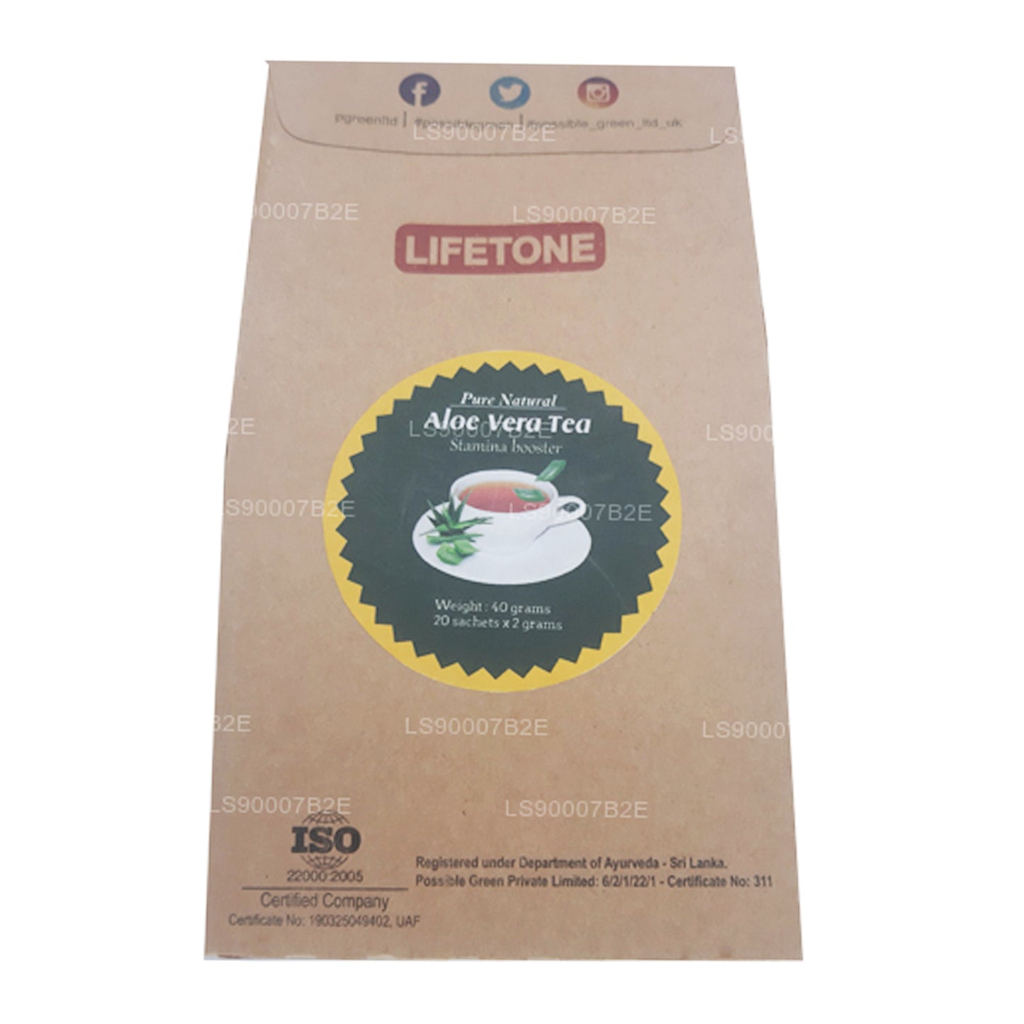 Lifetone Aloe Vera te (40 g)