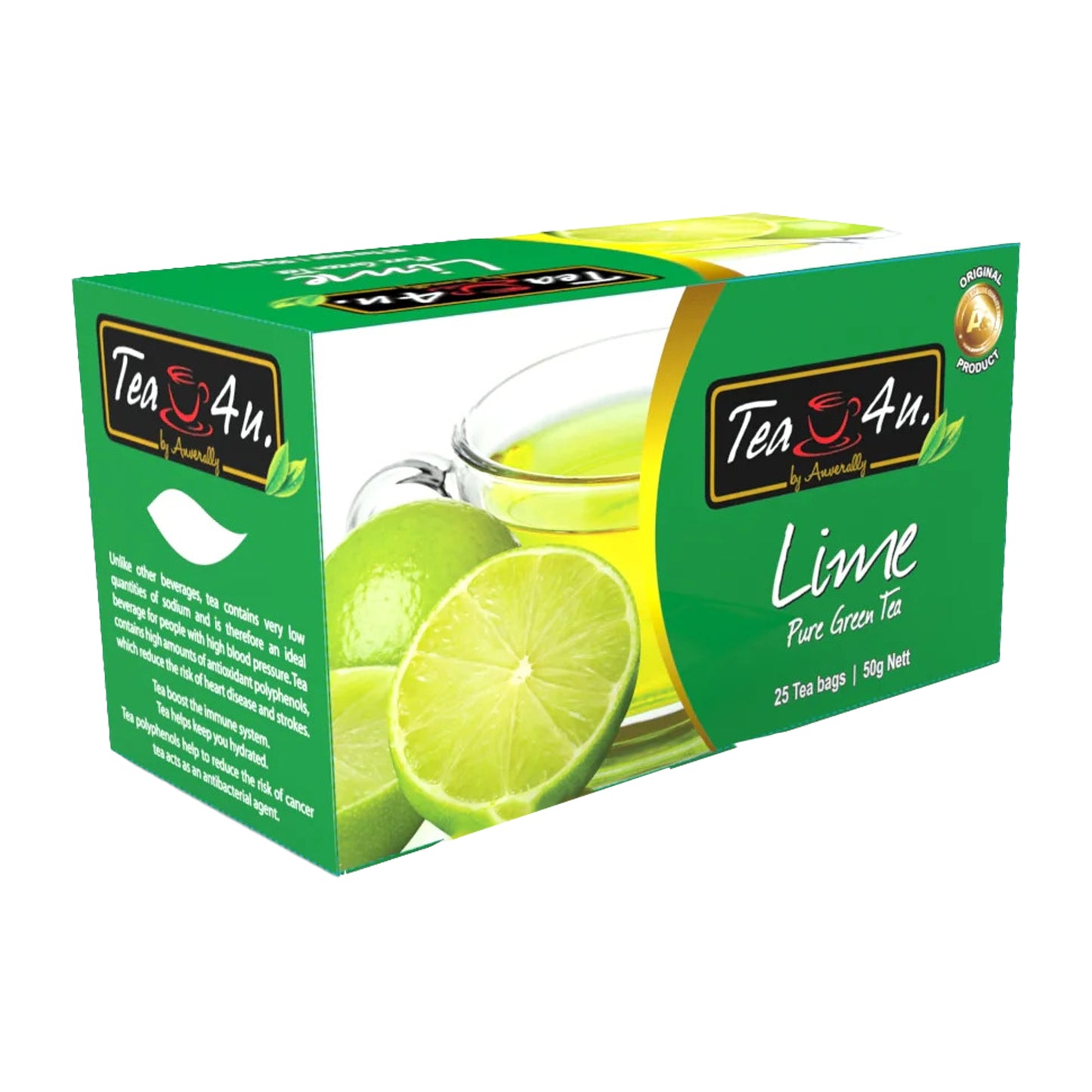 Tea4U Lime Grøn Te (50g) 25 Teposer