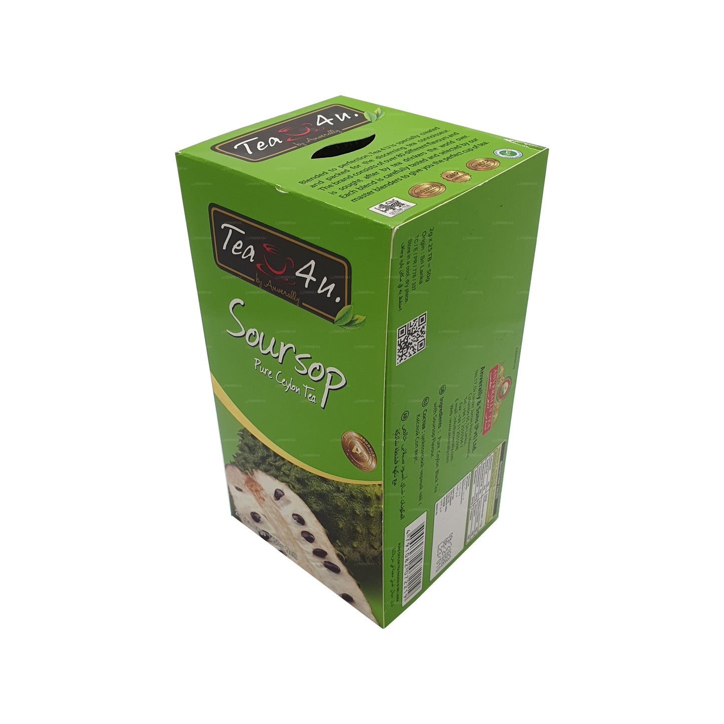 Tea4U sort te med soursop (50g) 25 teposer