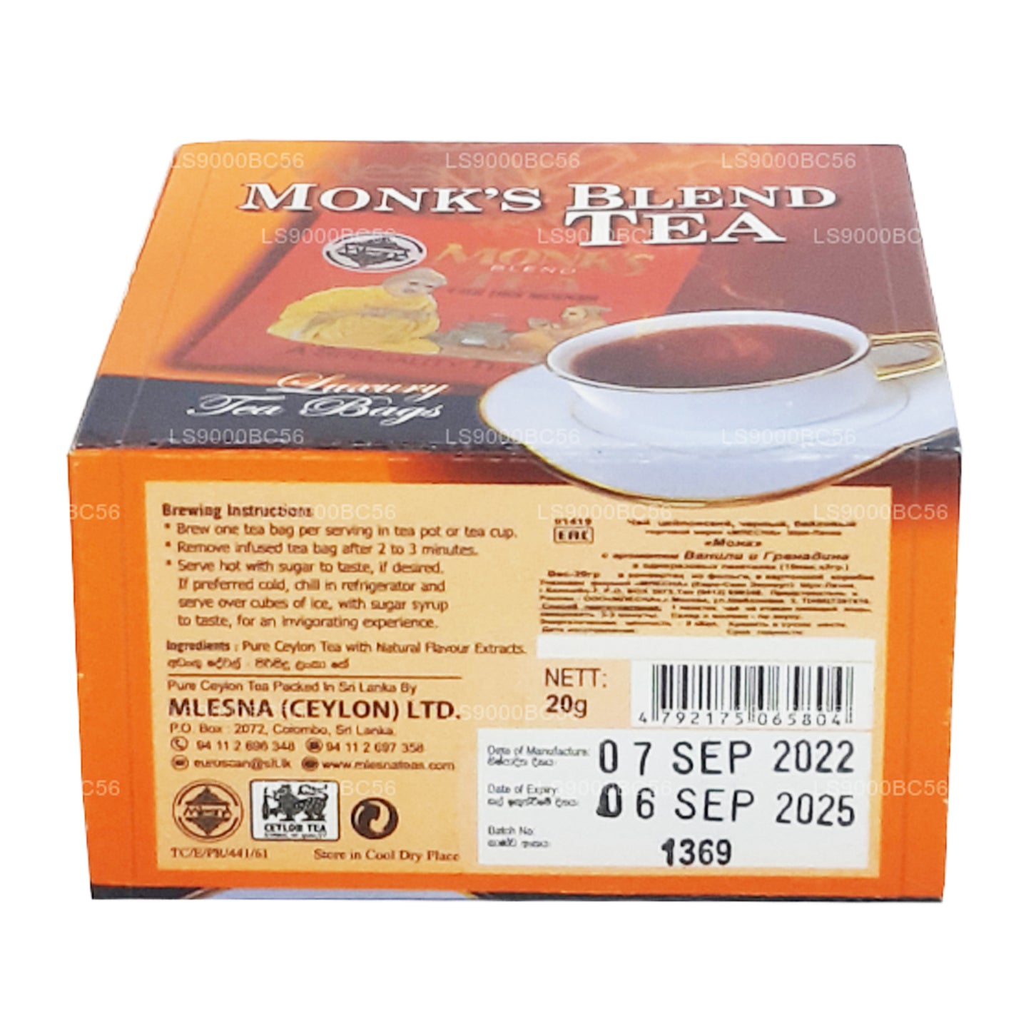 Mlesna Monks Blend Tea (20g) 10 luksus teposer