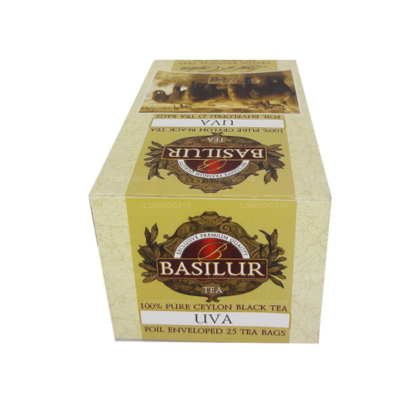 Basilur Leaf af Ceylon „Uva“ ren sort te (50 g)