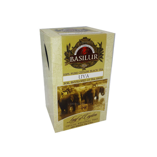 Basilur Leaf af Ceylon „Uva“ ren sort te (50 g)