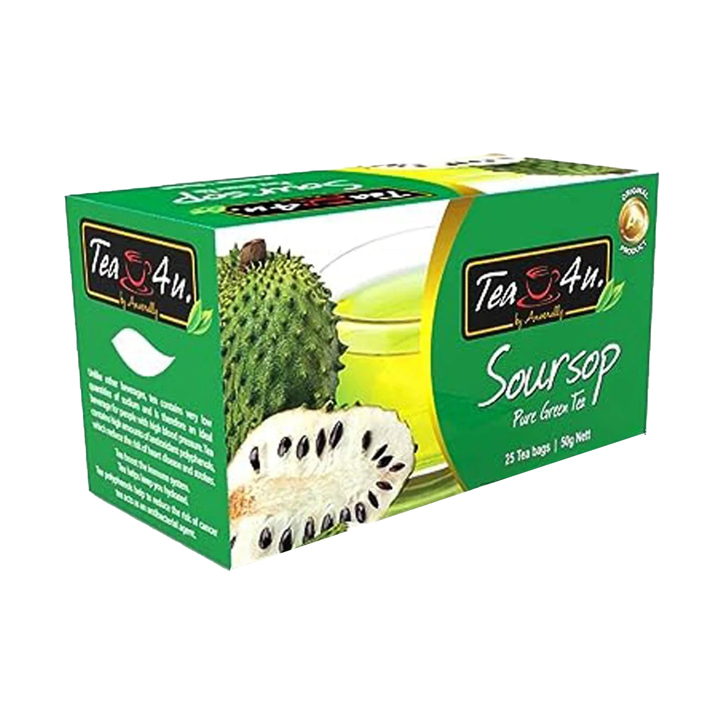 Tea4U Grøn te med Soursop (50g) 25 Teposer