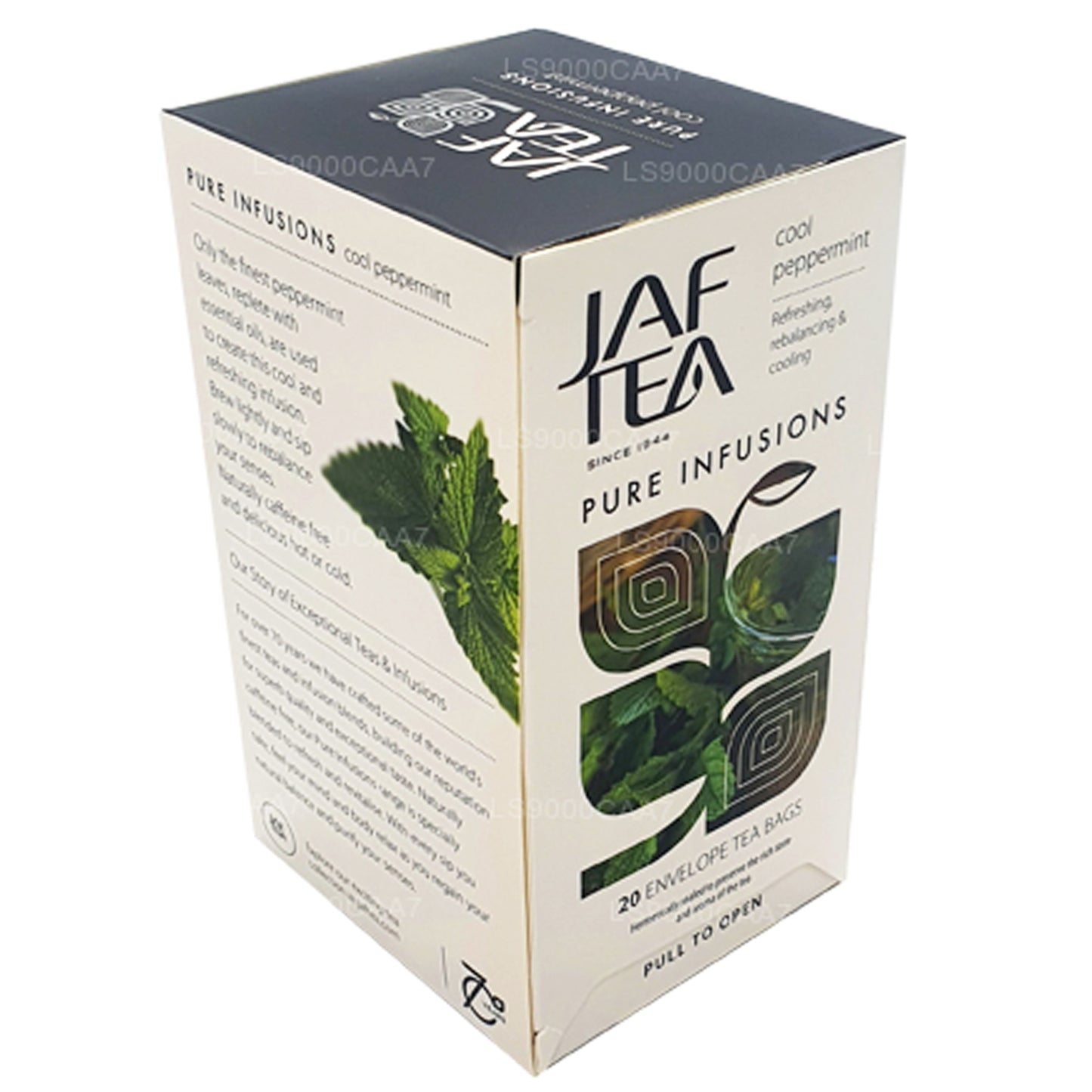 Jaf Tea Pure Infusions Collection Cool Pebermynte Folie Envelop Teposer (30g)