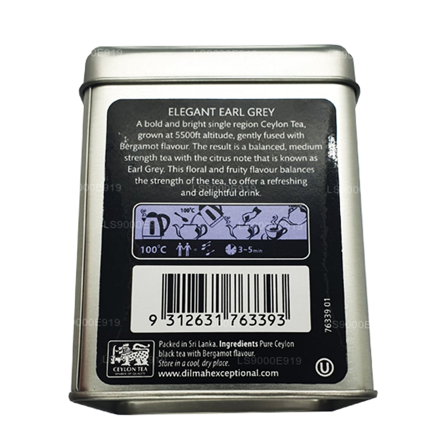 Dilmah Enestående Elegant Earl Grey Real Leaf Te (100 g)