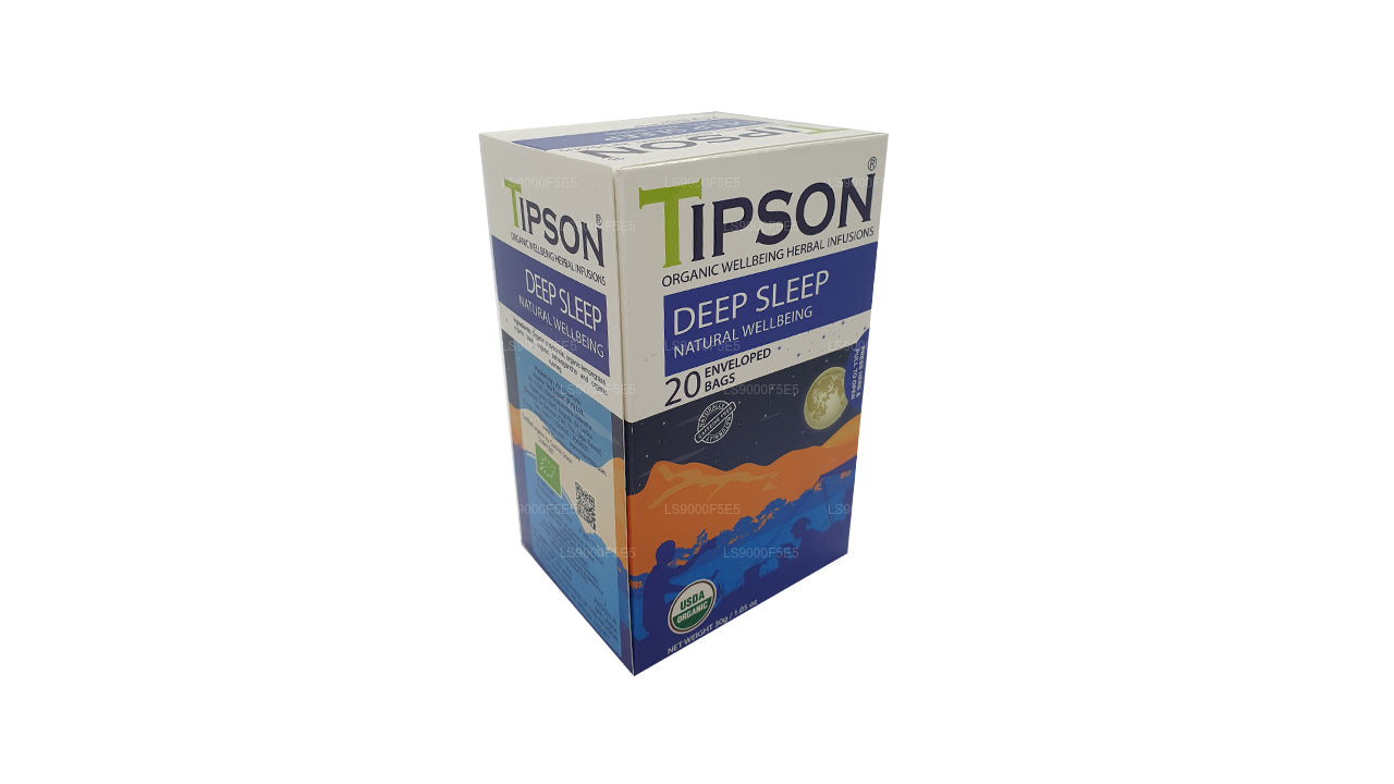 Tipson Organic Deep Sleep Naturlig velvære 20 indhyllede tasker (30 g)