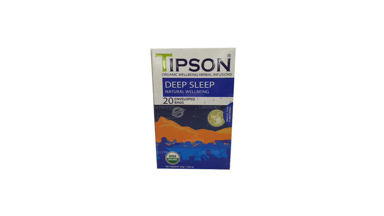 Tipson Organic Deep Sleep Naturlig velvære 20 indhyllede tasker (30 g)