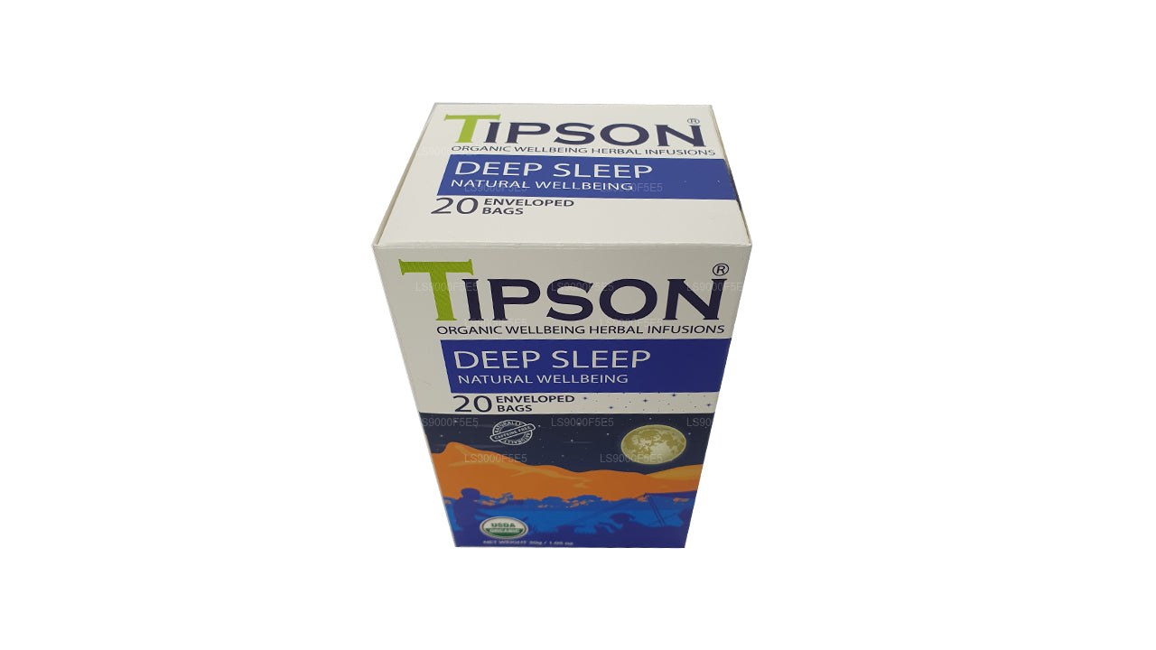 Tipson Organic Deep Sleep Naturlig velvære 20 indhyllede tasker (30 g)