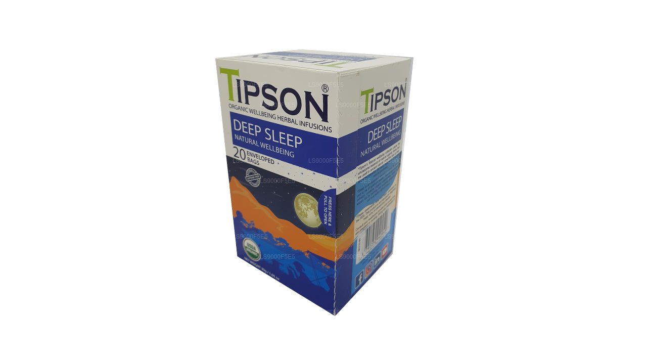 Tipson Organic Deep Sleep Naturlig velvære 20 indhyllede tasker (30 g)