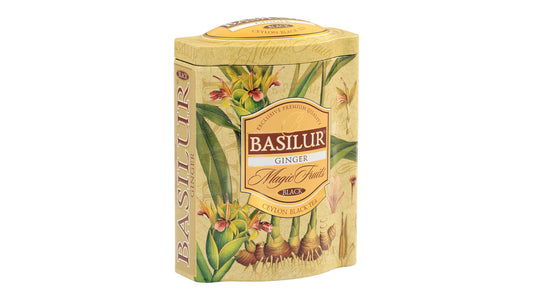 Basilur Pure Ceylon sort te med ingefær Caddy (100 g)