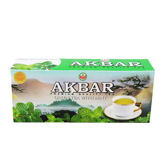 Akbar grøn te med mynte (200g) 100 teposer