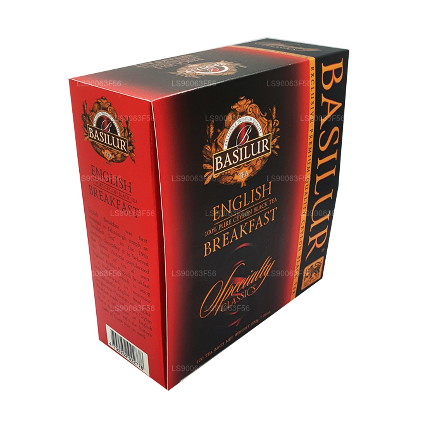 Basilur engelsk morgenmad ren Ceylon sort te (200 g) 100 teposer