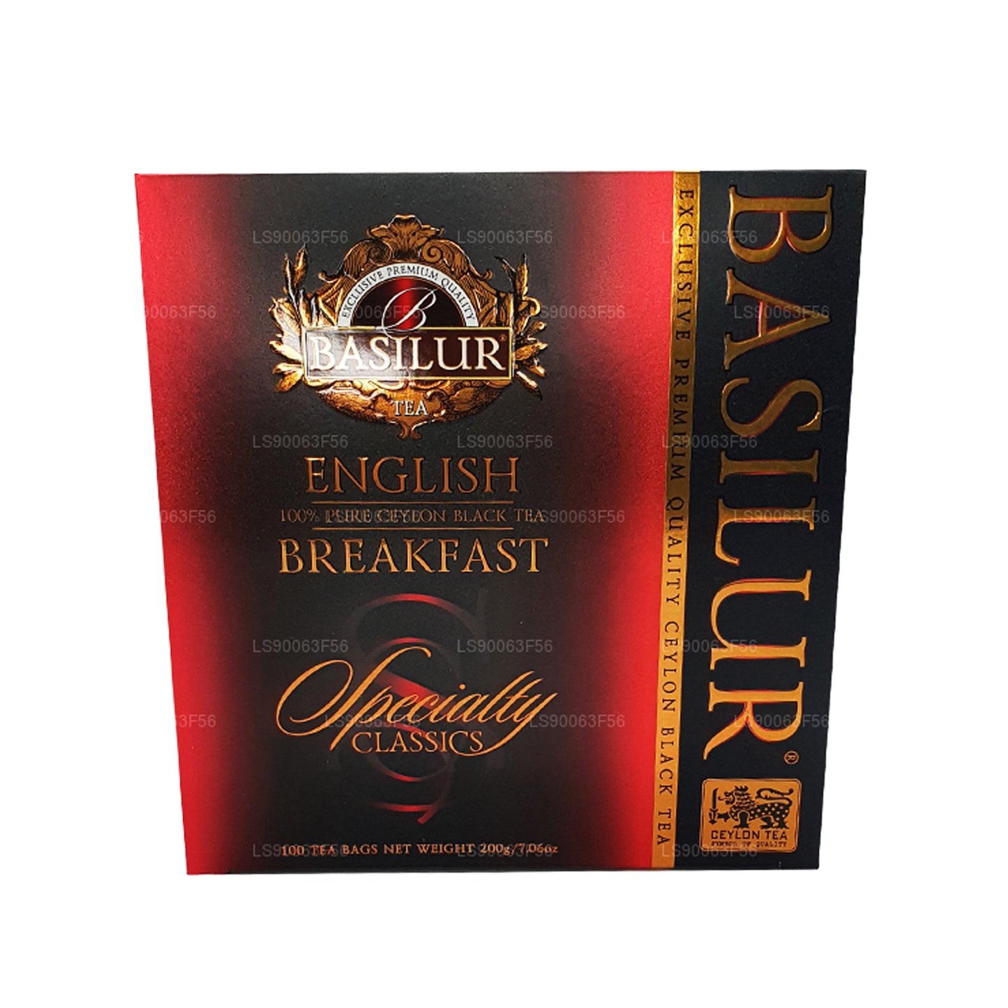 Basilur engelsk morgenmad ren Ceylon sort te (200 g) 100 teposer