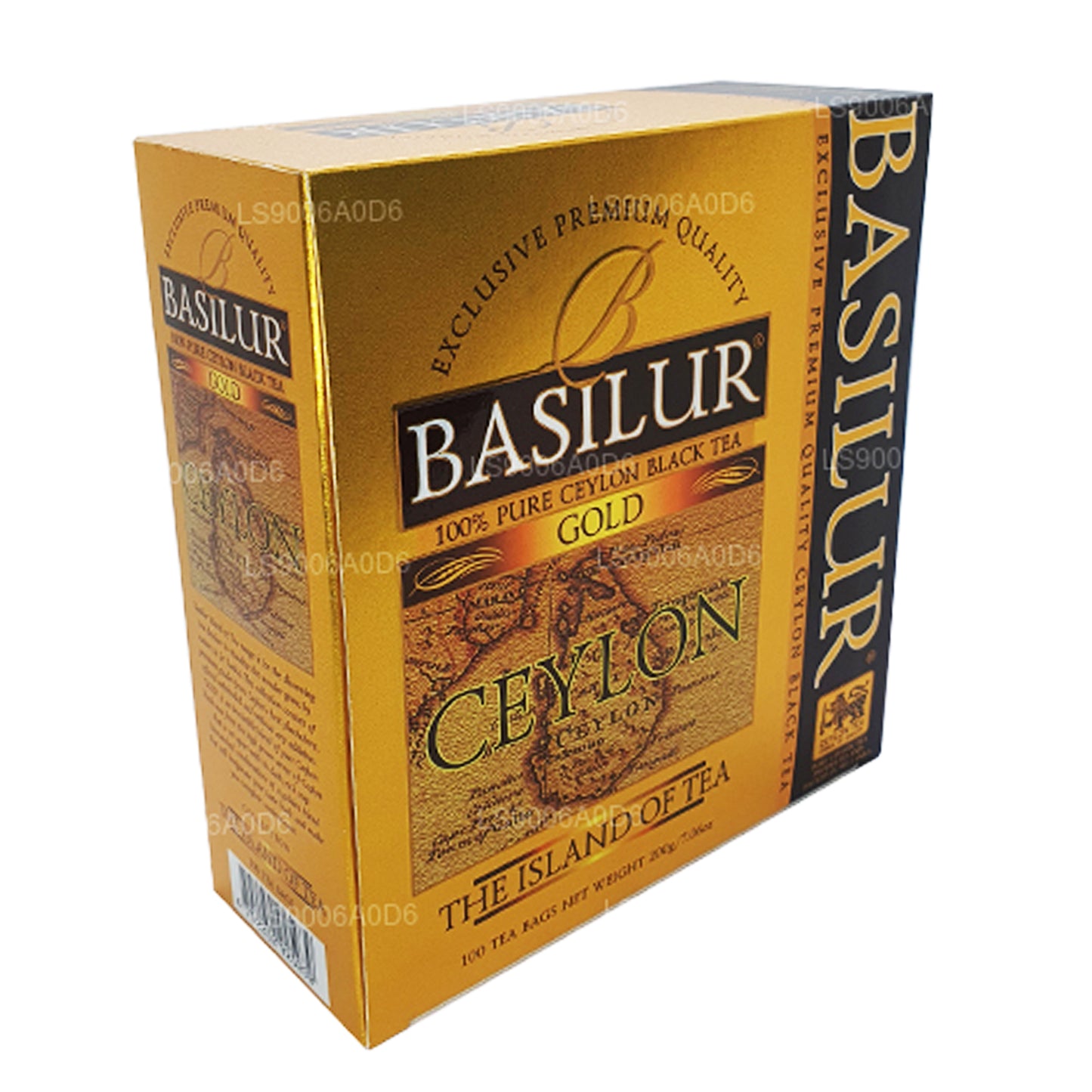 Basilur Island of Gold Eksklusiv Premium Kvalitet Ceylon sort te (200g) 100 teposer