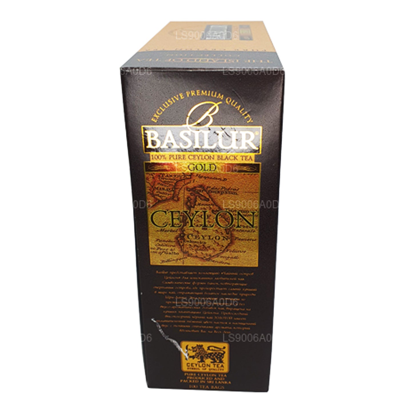 Basilur Island of Gold Eksklusiv Premium Kvalitet Ceylon sort te (200g) 100 teposer