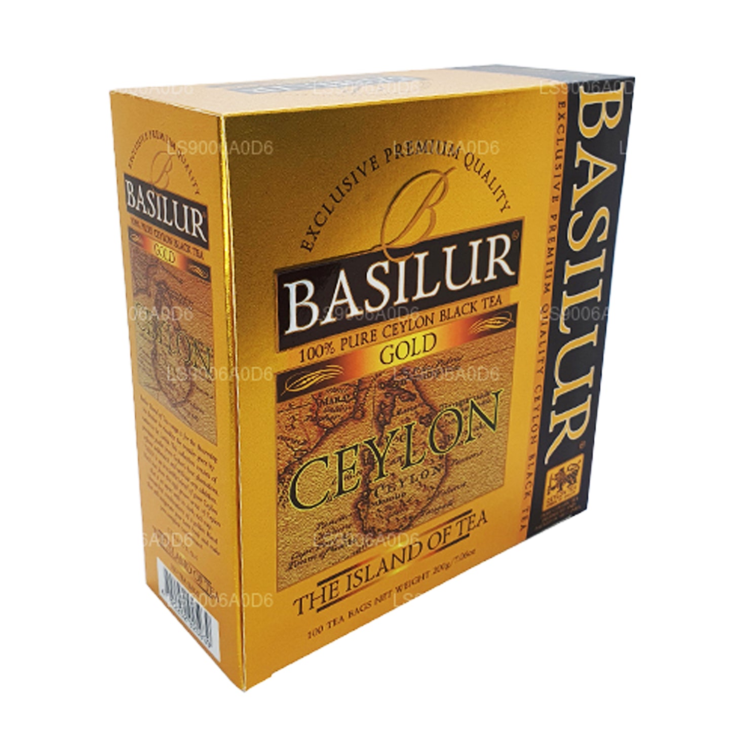 Basilur Island of Gold Eksklusiv Premium Kvalitet Ceylon sort te (200g) 100 teposer