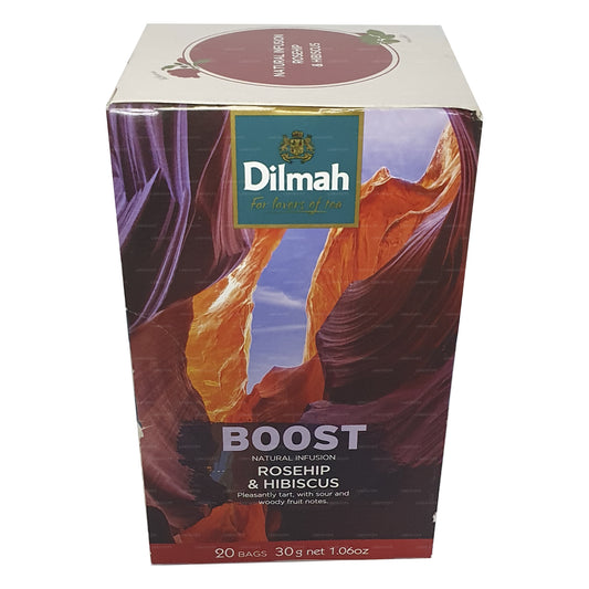 Dilmah Rosehip & Hibiscus aromatiseret sort te (30 g)