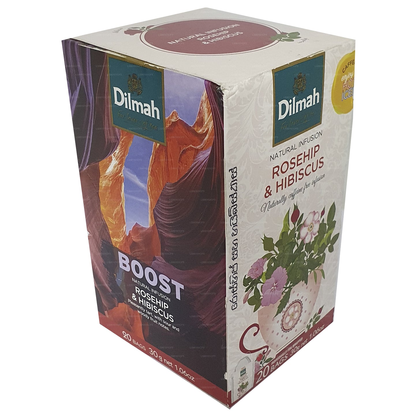 Dilmah Rosehip & Hibiscus aromatiseret sort te (30 g)