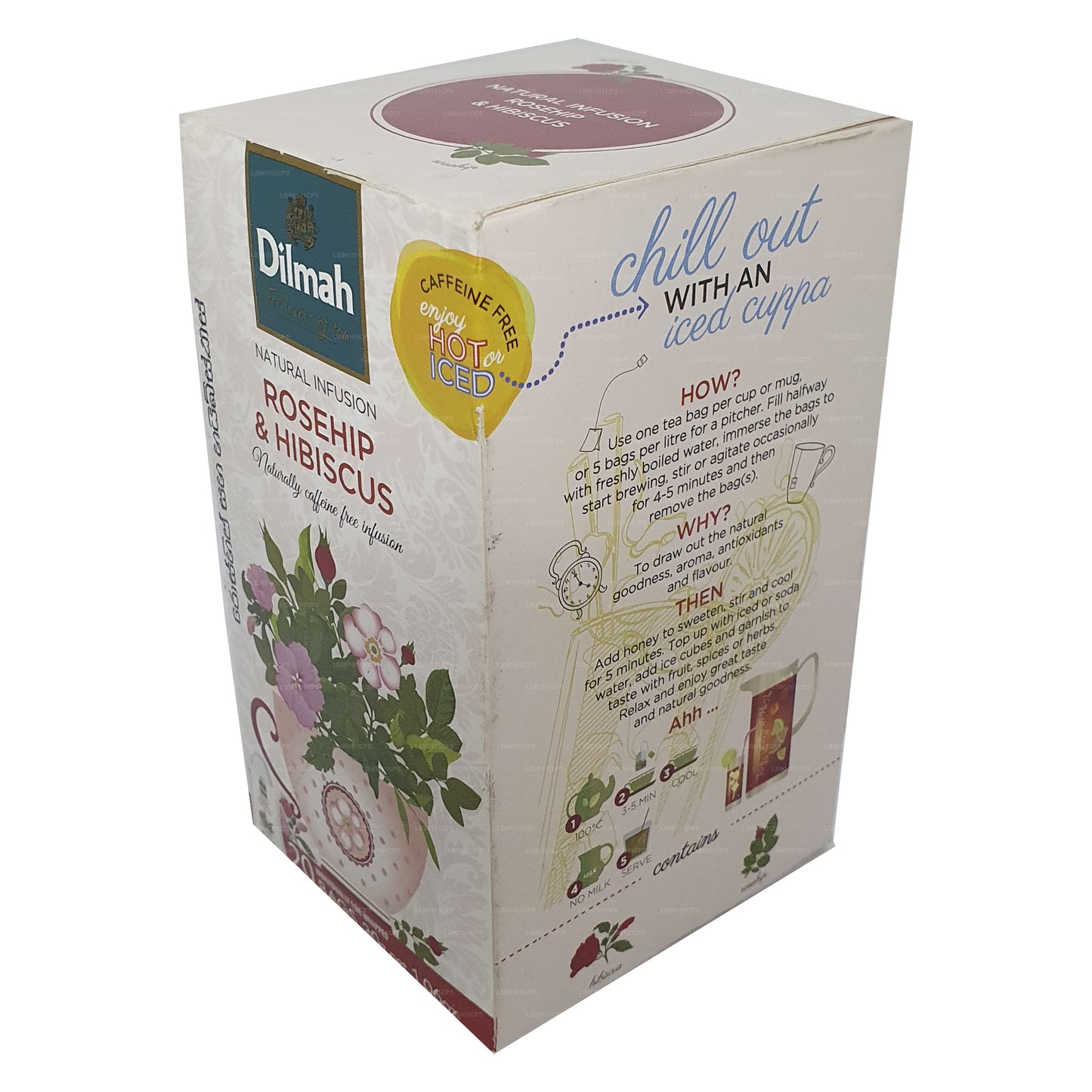 Dilmah Rosehip & Hibiscus aromatiseret sort te (30 g)