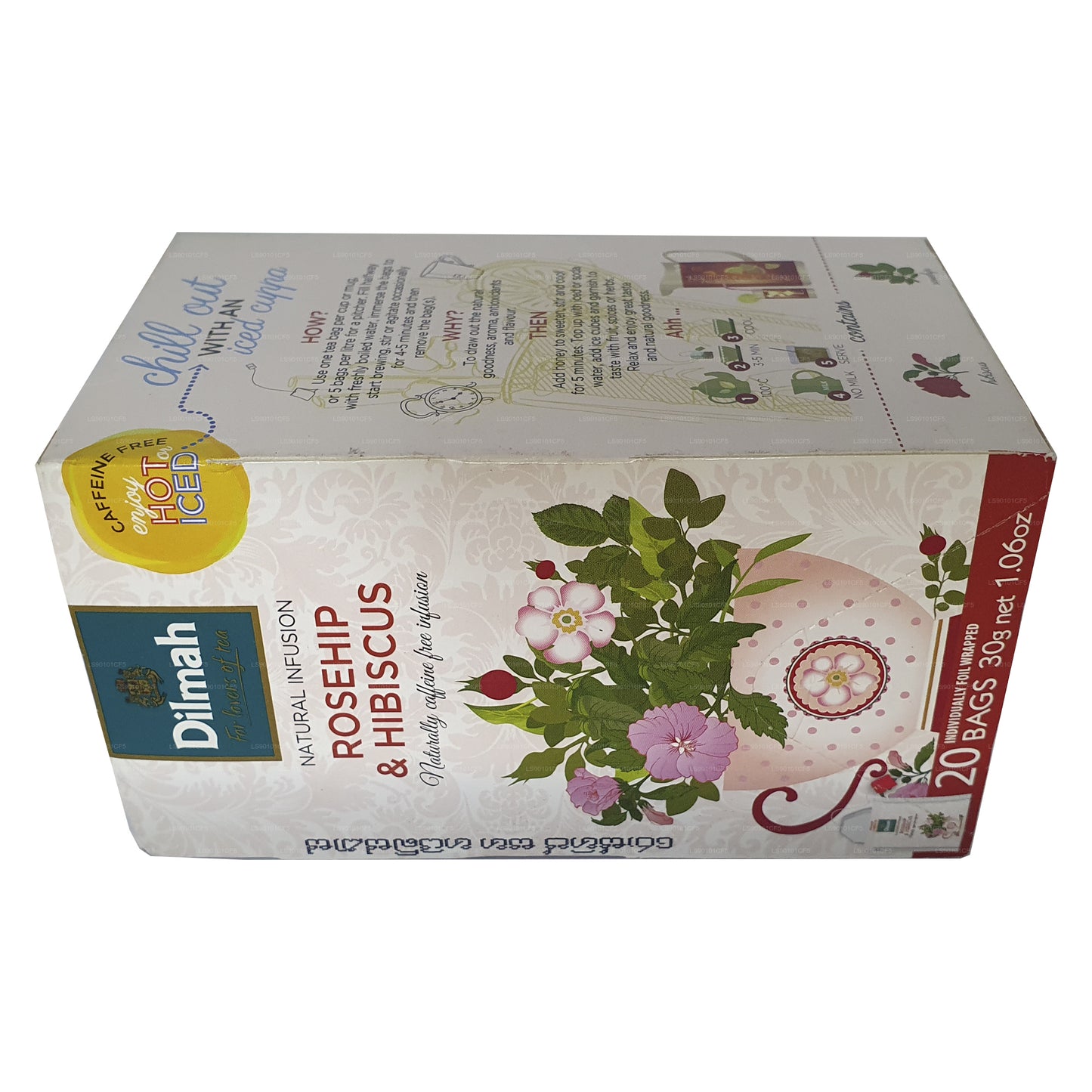 Dilmah Rosehip & Hibiscus aromatiseret sort te (30 g)